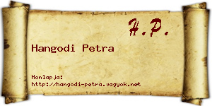 Hangodi Petra névjegykártya